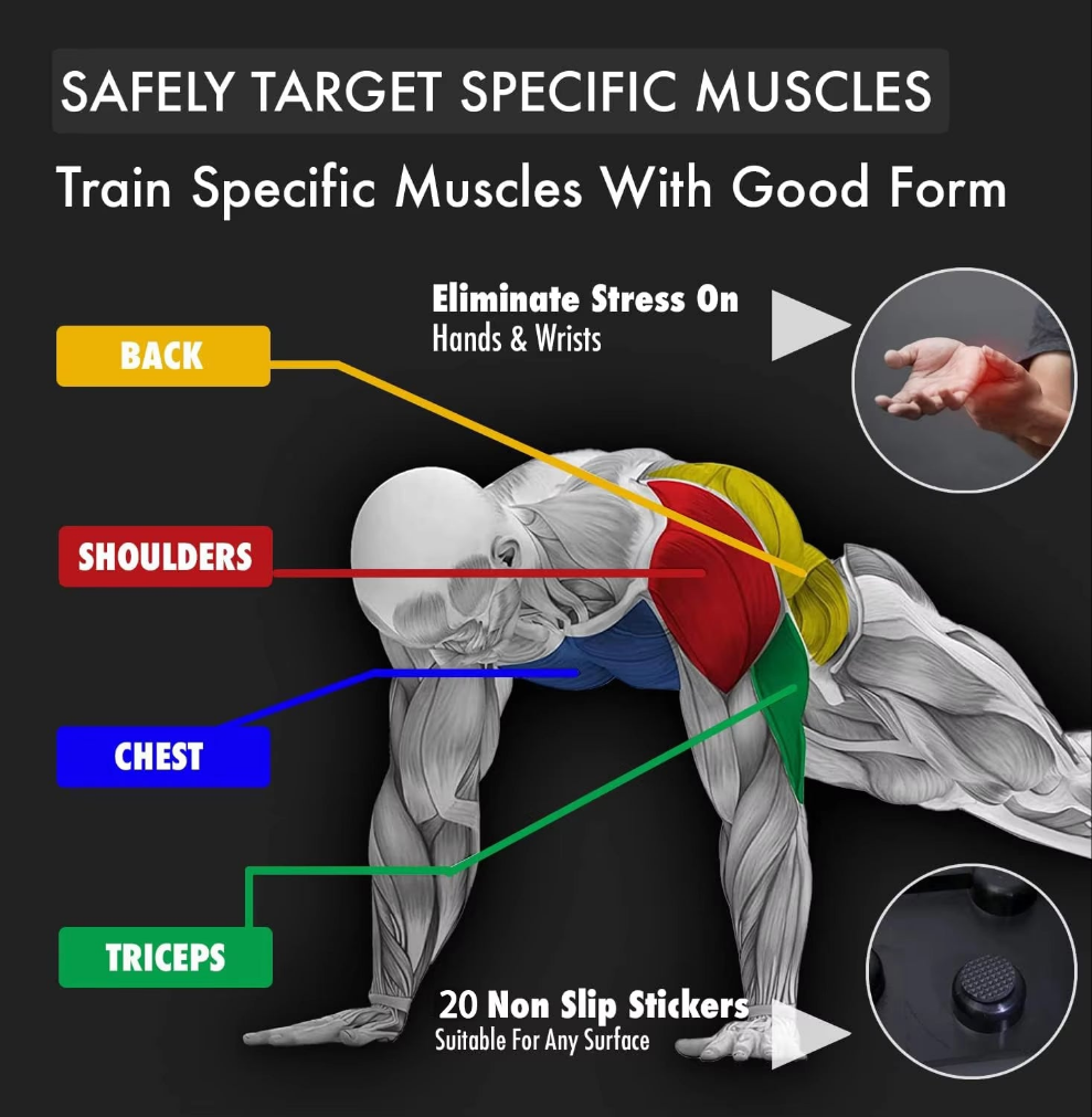 Household Multifunctional Push up Training Board for Men'S Chest and Abdominal Muscle Training Equipment Portable Push up Board