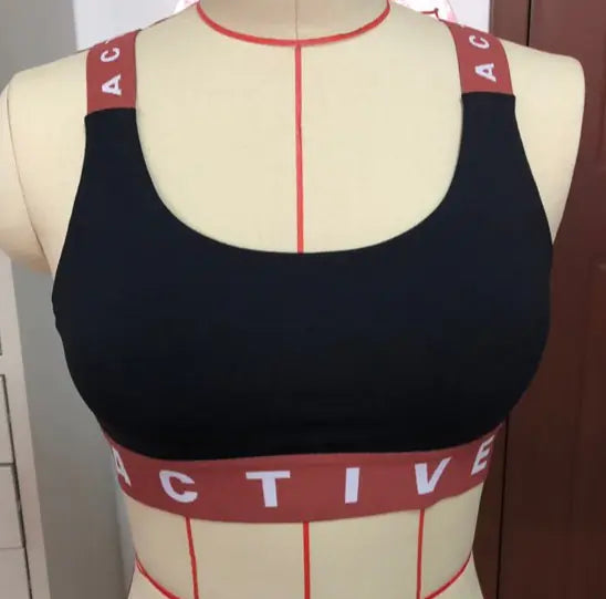 Solid Color Sports Bra for Yoga and Fitness